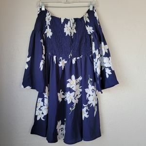 ONEYIM Floral Off Shoulder Dress Size Large